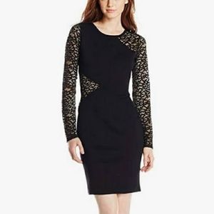 BCBG Max Azria Black Lace Inset  Dress